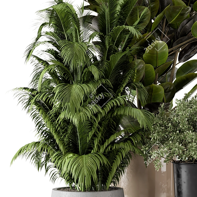  Green Oasis: Indoor Plants in Ferm Living Bau Pot 3D model image 5