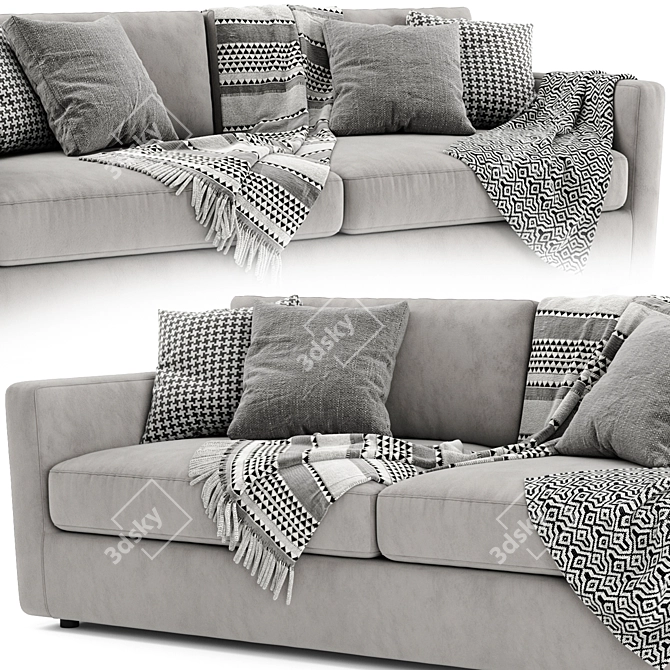 Modern Linteloo Winston 2-Seater Sofa 3D model image 2