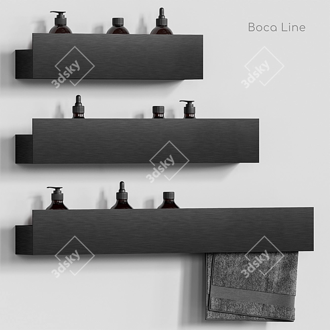 Boca Line Bathroom Shelf 3D model image 1