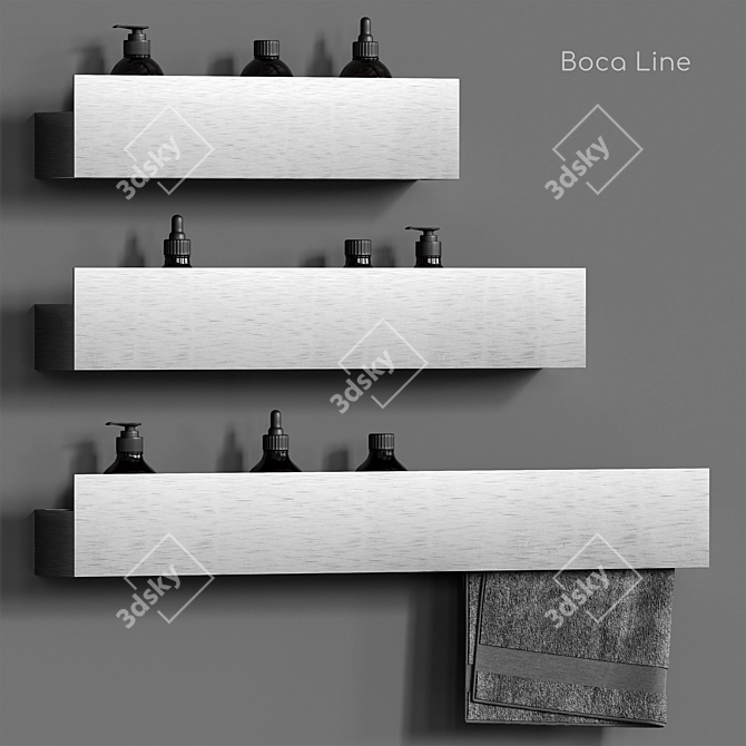 Boca Line Bathroom Shelf 3D model image 2