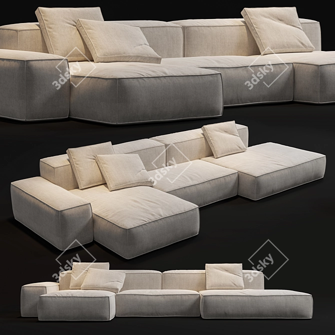 Modular Sofa Boca Navi 3D model image 7