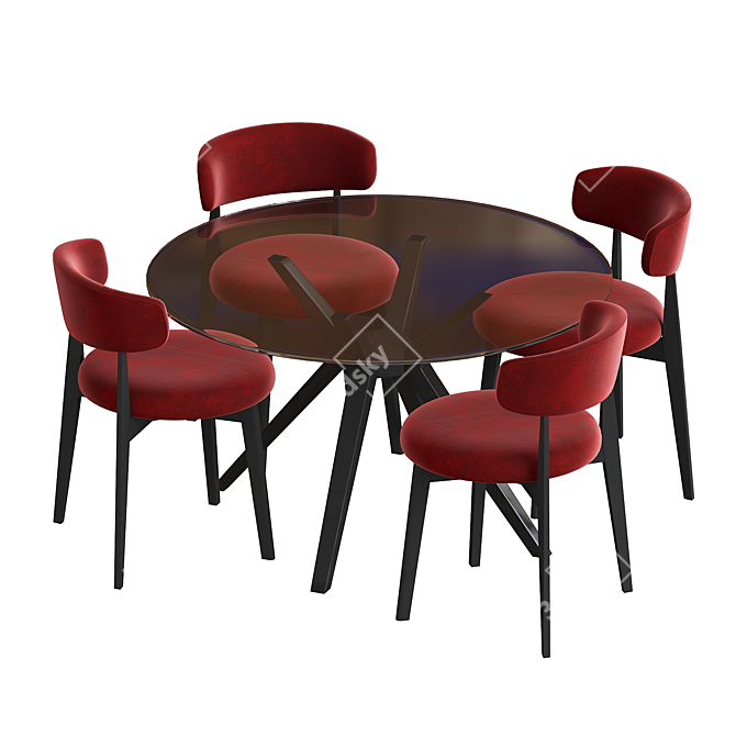 Elegant Connubia Talks Chair 3D model image 2