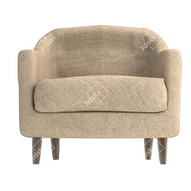 Timeless Elegance: Classic Armchair 3D model image 1