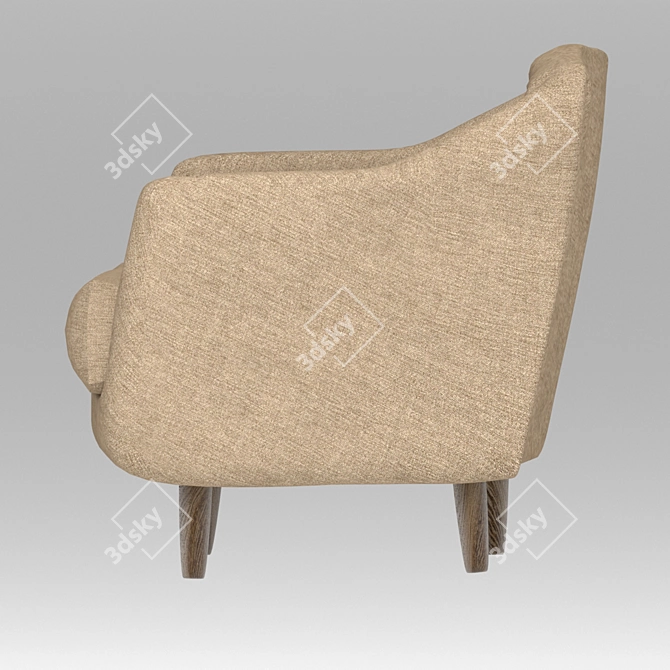 Timeless Elegance: Classic Armchair 3D model image 2