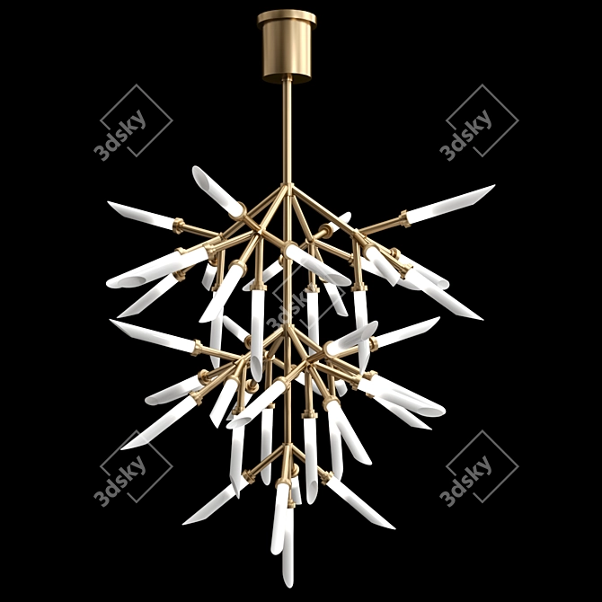 Elegant Spun Pendant Lamp 3D model image 1