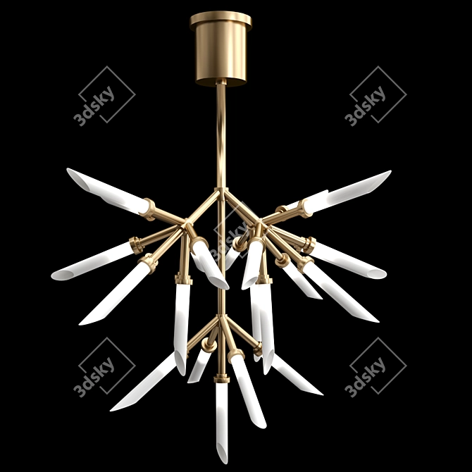 Elegant Spun Pendant Lamp 3D model image 2