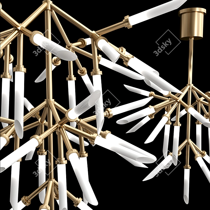 Elegant Spun Pendant Lamp 3D model image 4