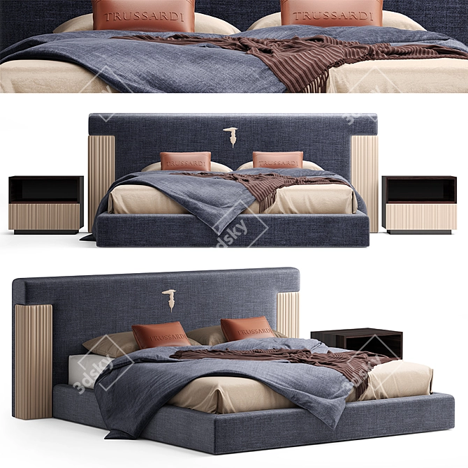 Title: Trussardi Deven Bed - Exquisite Luxury 3D model image 1