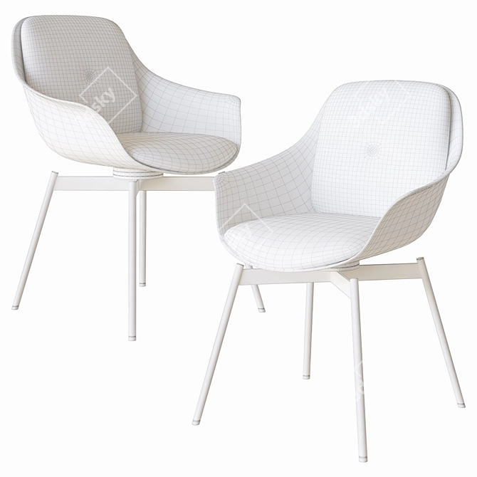 Modern Revival: Rolf Benz Chair 600 3D model image 3
