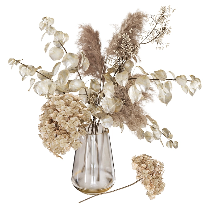 Elegant Floral Bouquet Kit 3D model image 2