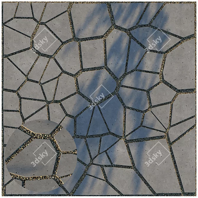 Gravel Paving | Concrete Texture | 8k 3D model image 1