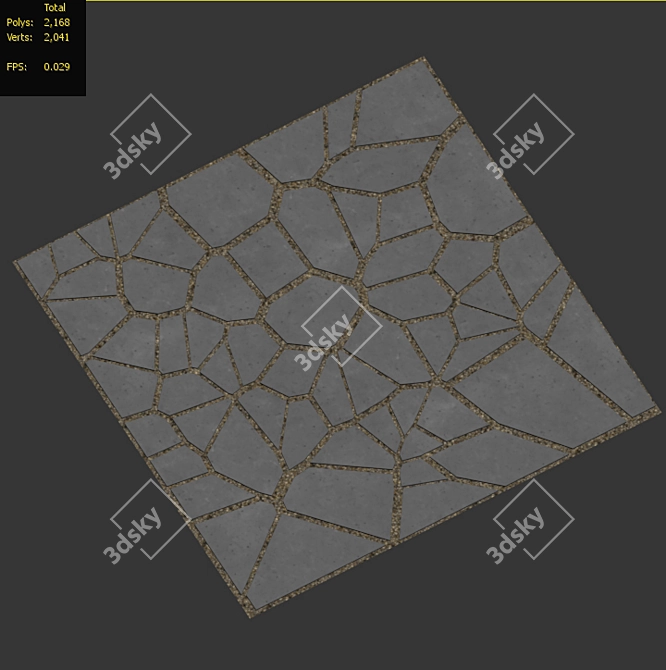 Gravel Paving | Concrete Texture | 8k 3D model image 4