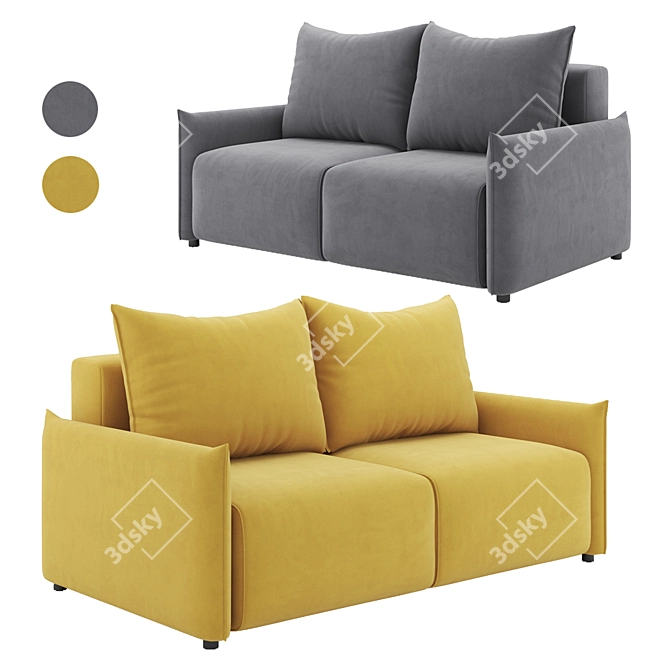 Floris 2-Seater Sofa: Elegant, Stylish, Modern 3D model image 1
