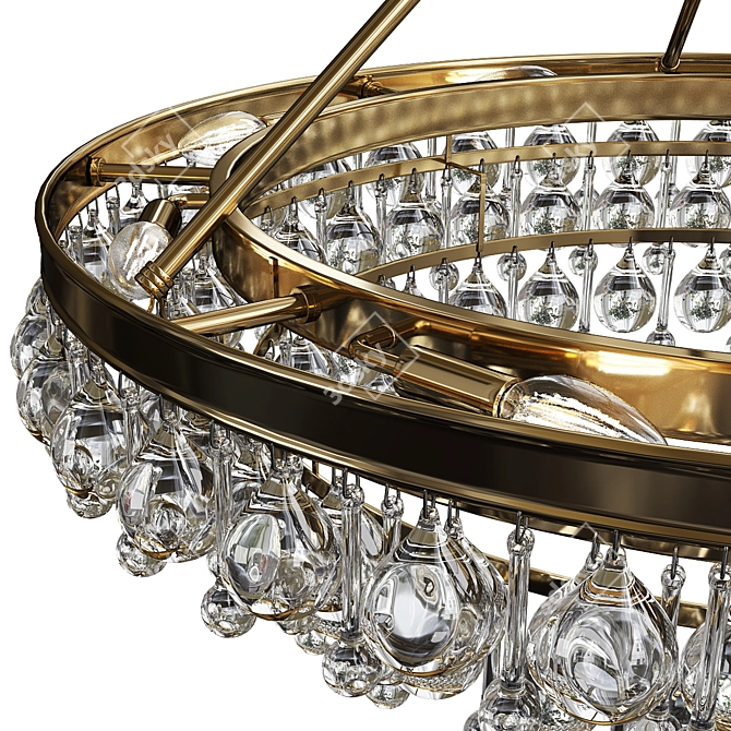 Calypso Round Chandelier: Elegant Lighting Solution 3D model image 2