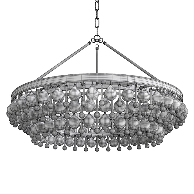 Calypso Round Chandelier: Elegant Lighting Solution 3D model image 3