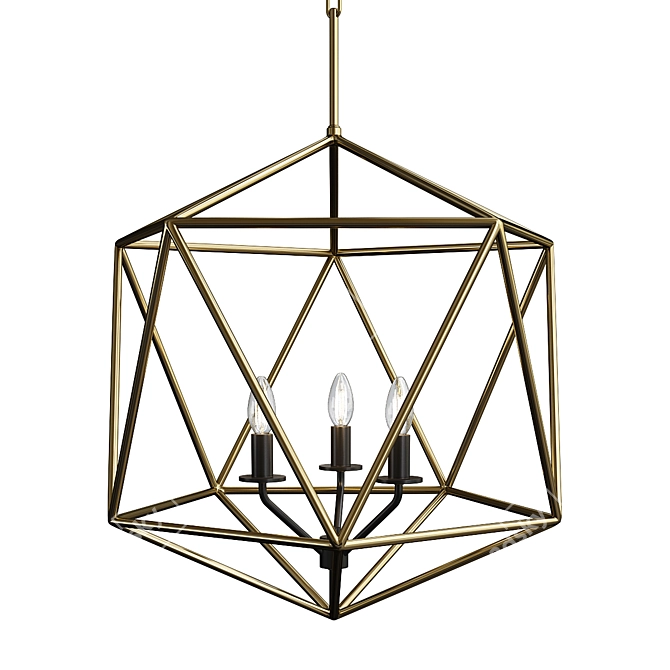 Elegant Astrid Chandelier 3D model image 1