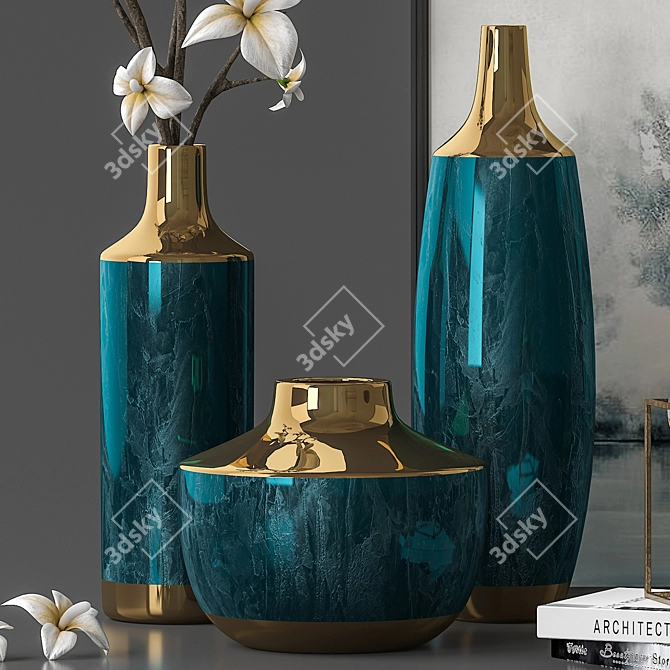 Elegant Home Decor Set 3D model image 2