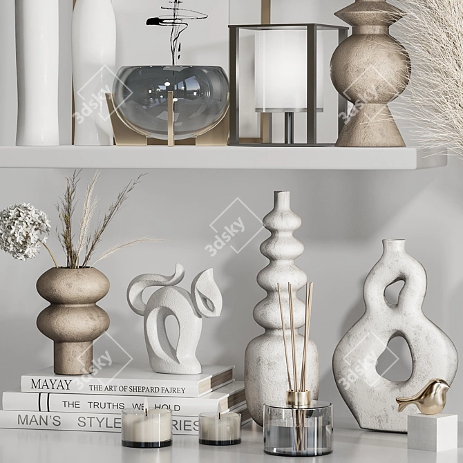 Easily Customizable Decor Set 3D model image 2