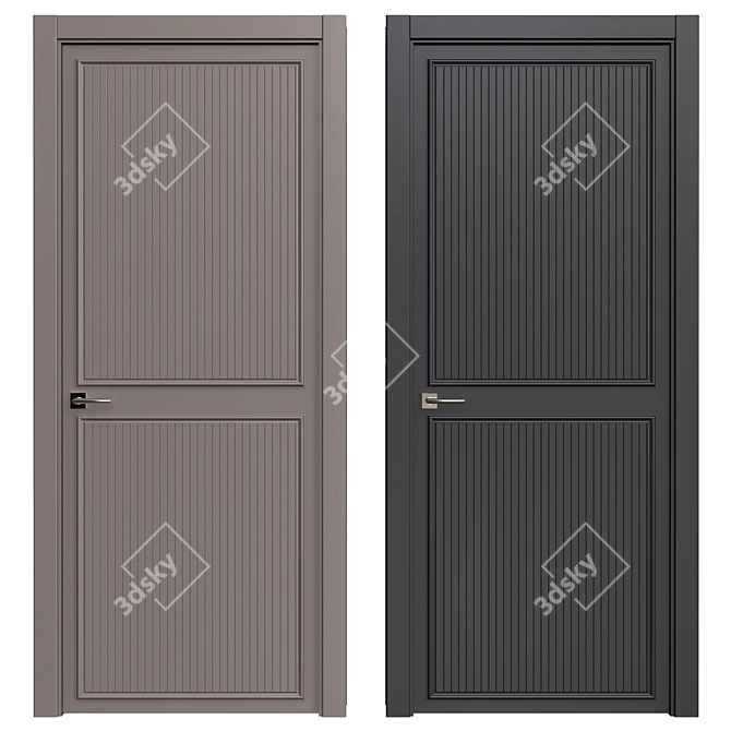 Modern Interior Door 3D model image 1