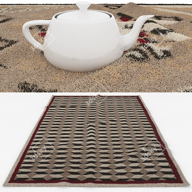 Versatile Set of 6 Rugs 3D model image 3