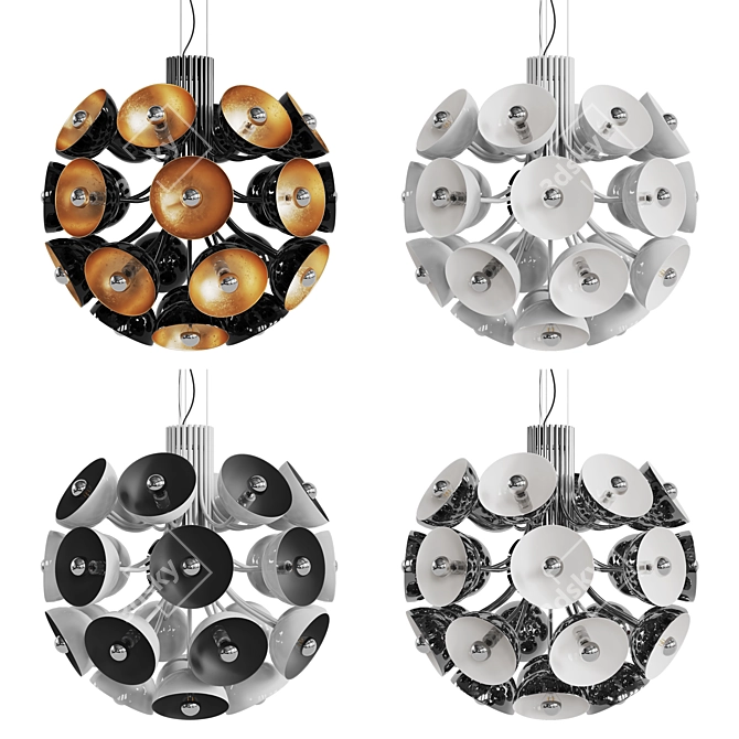 Elegant Symphony Pendant Light 3D model image 4