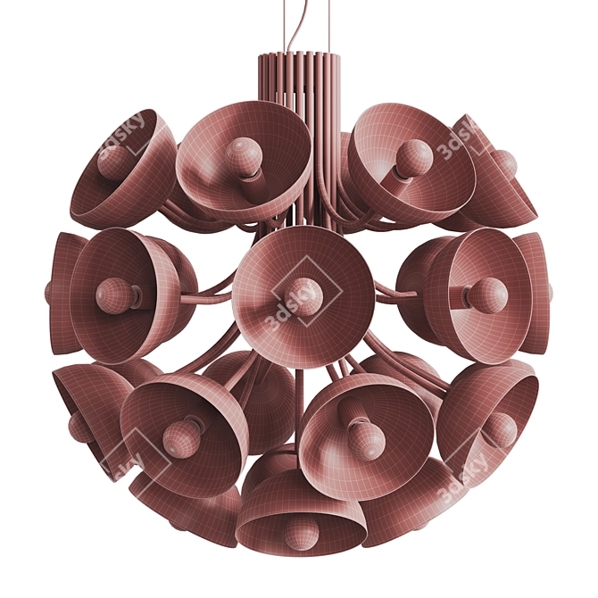 Elegant Symphony Pendant Light 3D model image 7