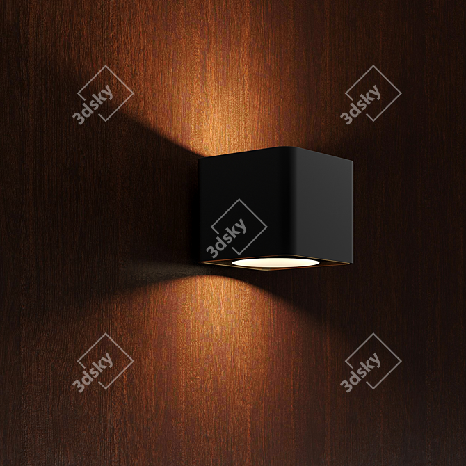 Sleek Brown Timber 3D model image 2