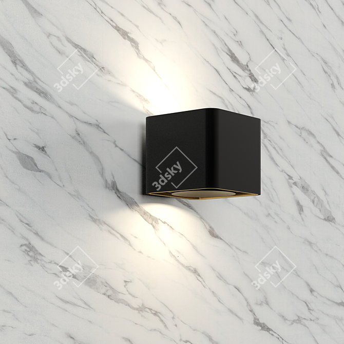 Elegant White Marble Slab 3D model image 2