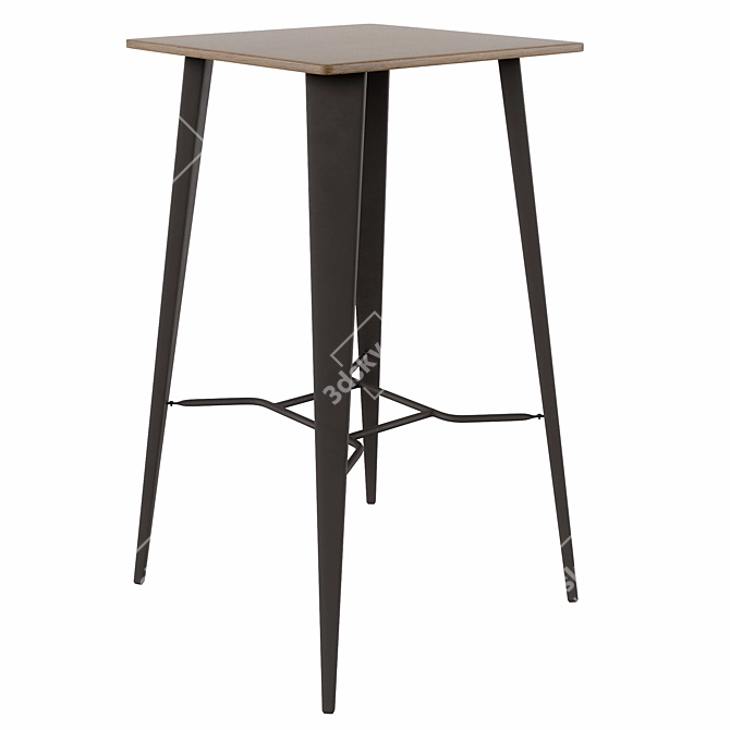 Malira 60x60 Rustic Workshop Table 3D model image 3