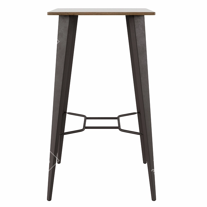 Malira 60x60 Rustic Workshop Table 3D model image 4