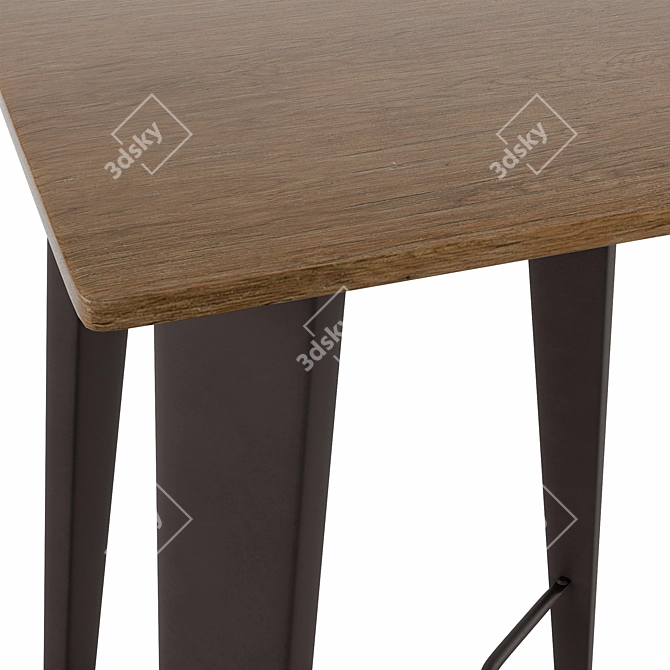 Malira 60x60 Rustic Workshop Table 3D model image 5