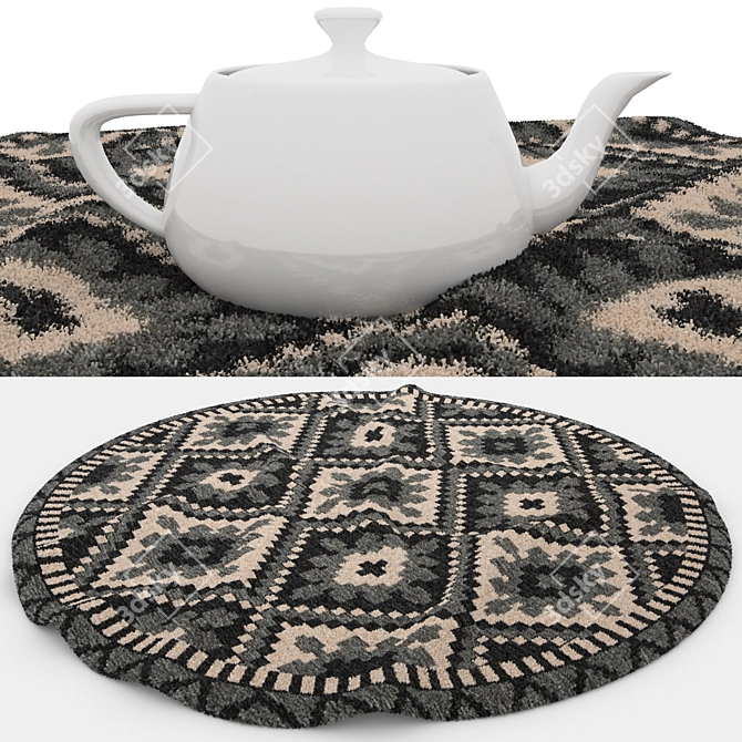 Versatile Rug Set: 8 Designs incl. VRayFur & Displacement Mods 3D model image 4