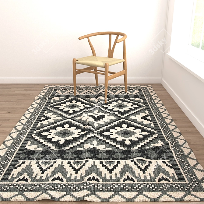 Versatile Rug Set: 8 Designs incl. VRayFur & Displacement Mods 3D model image 5