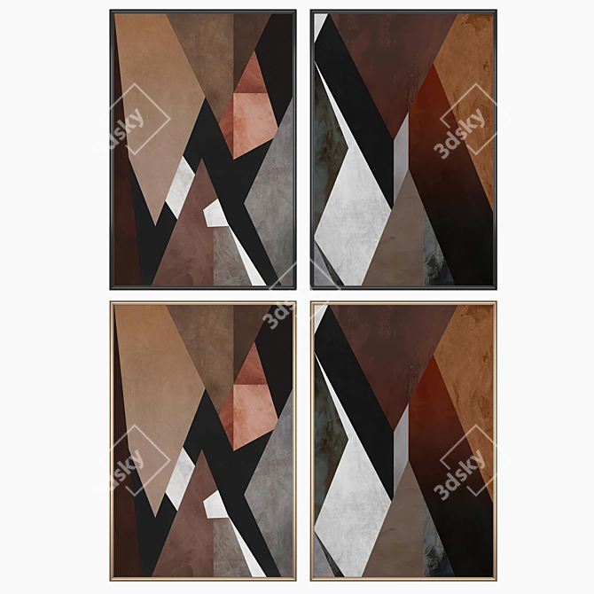 Decorative Set: Wall Paintings & Frames 3D model image 2