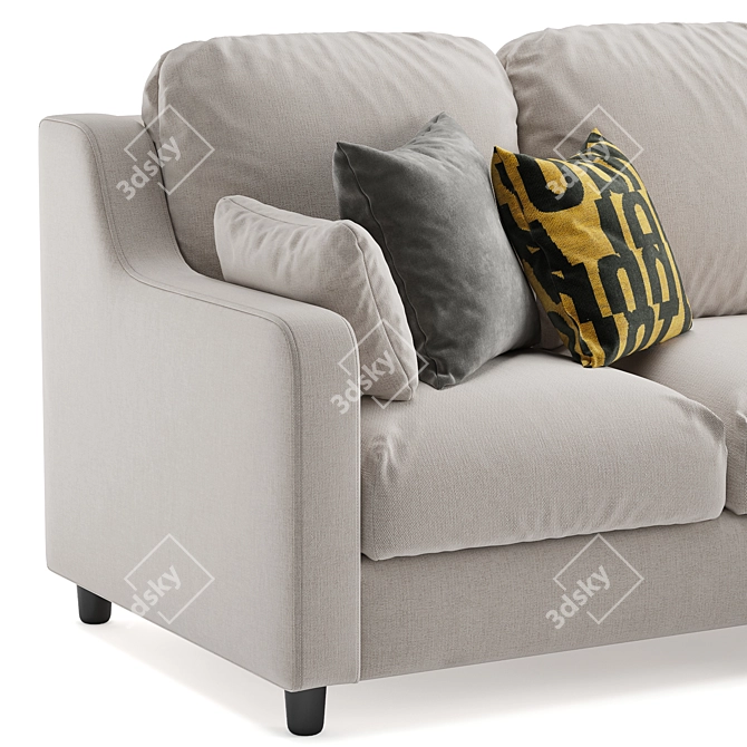 Stylish Vinliden Corner Sofa 3D model image 3