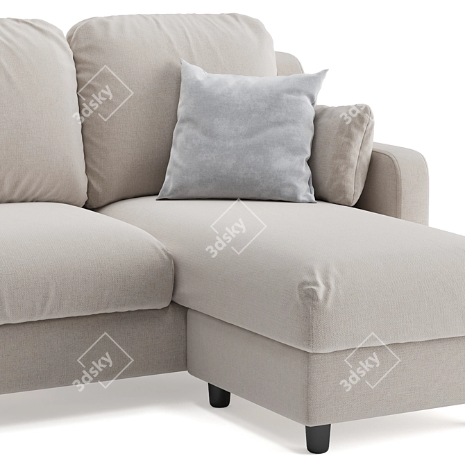 Stylish Vinliden Corner Sofa 3D model image 4