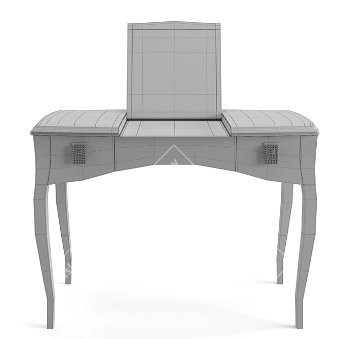 Fendi Casa Canova Beauty Desk: Sleek Elegance for your Vanity 3D model image 7