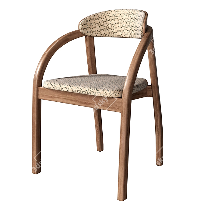 Elegant Arch Armchair 3D model image 1