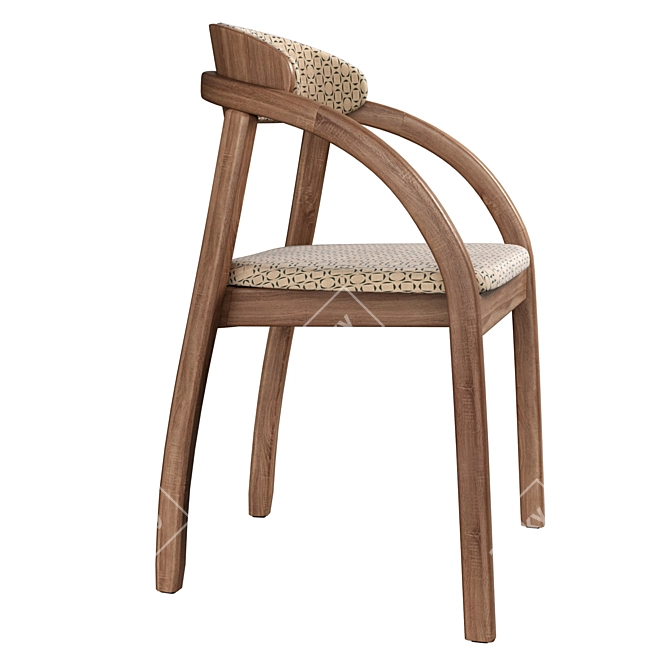 Elegant Arch Armchair 3D model image 2