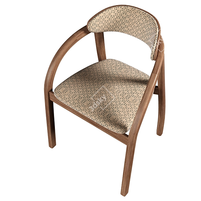 Elegant Arch Armchair 3D model image 3