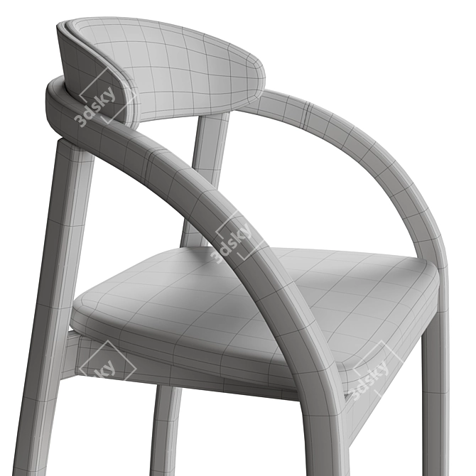 Elegant Arch Armchair 3D model image 6