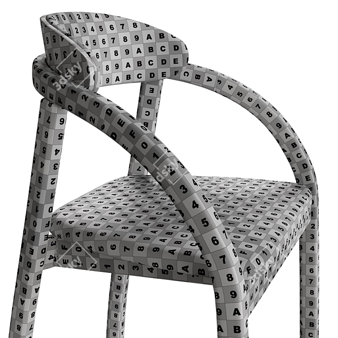 Elegant Arch Armchair 3D model image 7