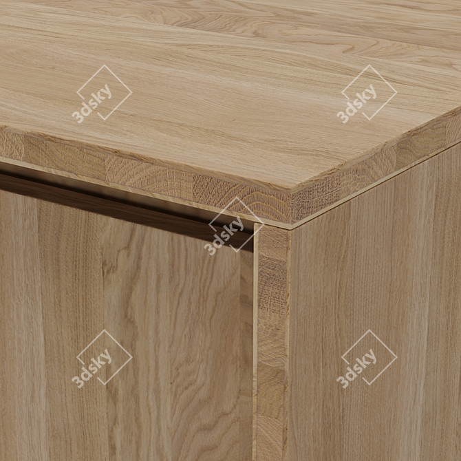 Loft-inspired Plywood Chest of Drawers - 2000x450x911 3D model image 2