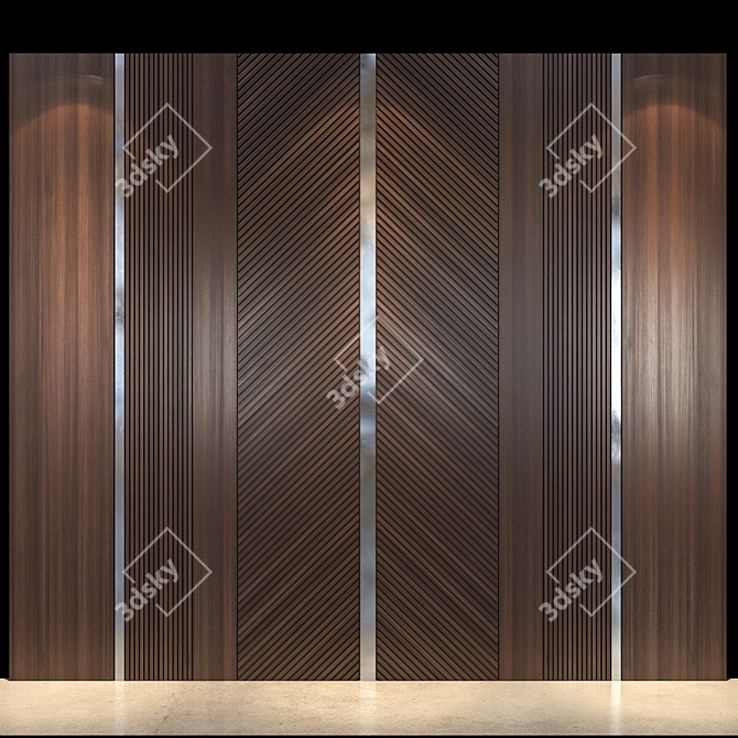 57 Wall Panel: stylish and functional 3D model image 1