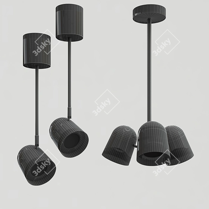 Versatile Swivel Spotlight Stand 3D model image 2