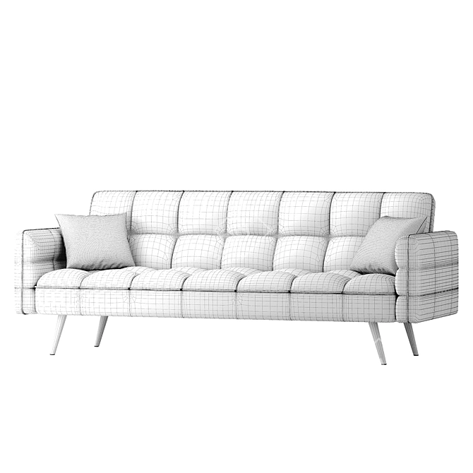 Madrid 3-Seater Sofa: Stylish, Comfortable, Versatile 3D model image 4