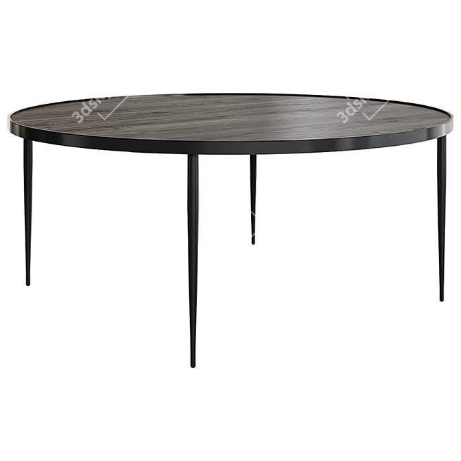 Sleek Round Coffee Table - LOFT LIFE 3D model image 1