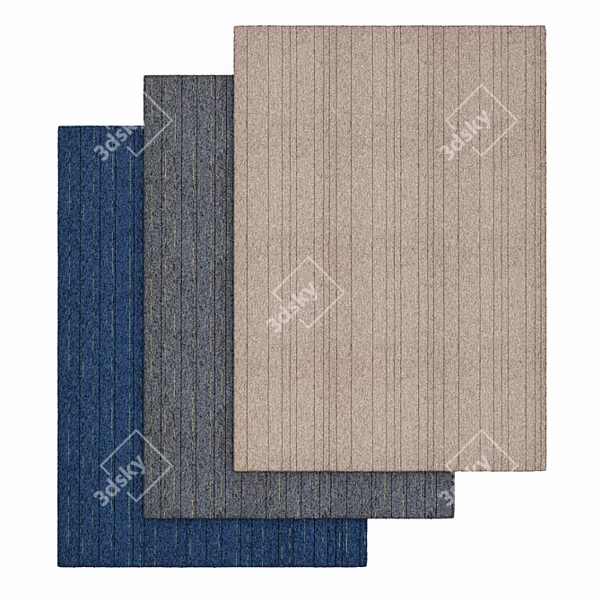 Straightline Rug - Sleek and Stylish Floor Addition 3D model image 3