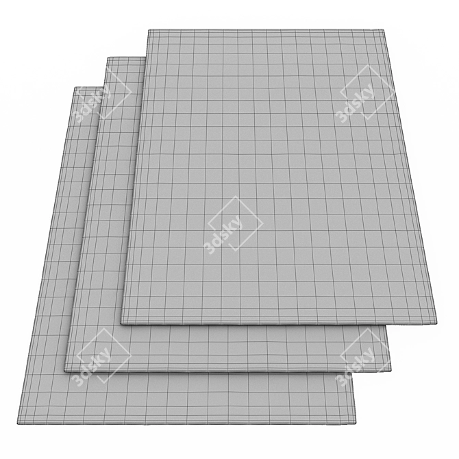 Straightline Rug - Sleek and Stylish Floor Addition 3D model image 4