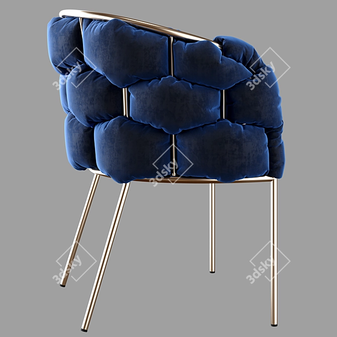 Modrest Debra - Stylish Fabric Dining Chair 3D model image 2